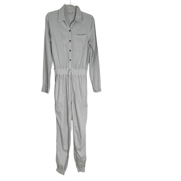 Faherty Linen Blend Arlie Utility Jumpsuit in Stone Size XS - Picture 5 of 13